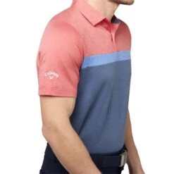 Callaway Gents Soft Touch Color Block Polo Teaberry (647) -Callaway P CGKSC0K3CALGENTSSOFTTOUCHCBPOLOTEABERRY647 2 L