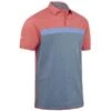 Callaway Gents Soft Touch Color Block Polo Teaberry (647) -Callaway P CGKSC0K3CALGENTSSOFTTOUCHCBPOLOTEABERRY647 L