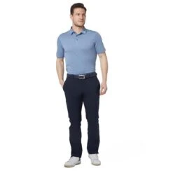Callaway Gents Soft Touch Micro Print Polo Shirt Magnetic Blue (974) -Callaway P CGKSC0K4CALLAWAYSHIRTMAGNETICBLUE974GENTS 2 L