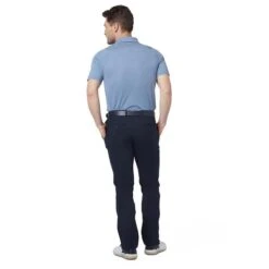 Callaway Gents Soft Touch Micro Print Polo Shirt Magnetic Blue (974) -Callaway P CGKSC0K4CALLAWAYSHIRTMAGNETICBLUE974GENTS 3 L