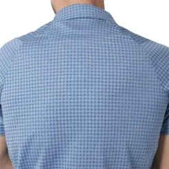 Callaway Gents Soft Touch Micro Print Polo Shirt Magnetic Blue (974) -Callaway P CGKSC0K4CALLAWAYSHIRTMAGNETICBLUE974GENTS 5 L