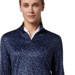 Callaway Ladies Shape Shifter Sun Protection Top Peacoat (410) -Callaway P CGKSD017CALLAWAYTOPPEACOAT410LADIES 5 L