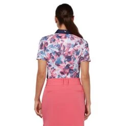 Callaway Ladies Short Sleeve Floral Polo Top Fruit Dove (683) -Callaway P CGKSD023CALLAWAYTOPFRUITDOVE683LADIES 3 L