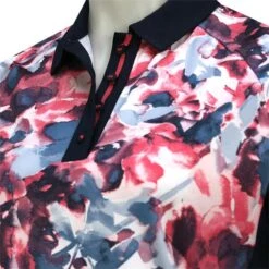Callaway Ladies Short Sleeve Floral Polo Top Fruit Dove (683) -Callaway P CGKSD023CALLAWAYTOPFRUITDOVE683LADIES 5 L