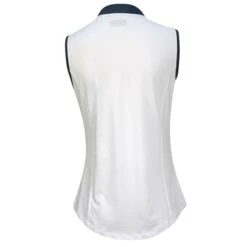 Callaway Ladies Sleeveless Engineered Fading Shift Geo Polo Shirt White (123) -Callaway P CGKSD027CALLAWAYSHIRTWHITE123LADIES 9 L