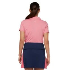 Callaway Ladies Sleeve Tonal Texture Heather Polo Fruit Dove Heather (650) -Callaway P CGKSD037CALLAWAYPOLOFRUITDOVEHEATHER650LADIES 1 L