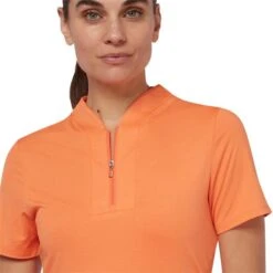 Callaway Ladies Sleeve Tonal Texture Heather Polo Nectarine Heather (820) -Callaway P CGKSD037CALLAWAYPOLONECTARINEHEATHER820LADIES 3 L