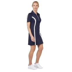 Callaway Ladies Colourblock Dress Peacoat - White (965) -Callaway P CGQSB027CALLAWAYDRESSPEACOATWHITE965LADIES 2 L